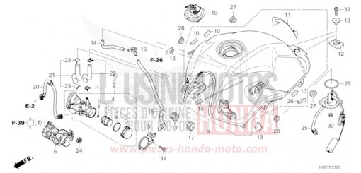 FUEL TANK/FUEL PUMP CBF125MEFT de 2026